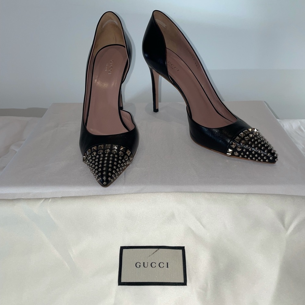 Gucci Black Pumps with Spikes